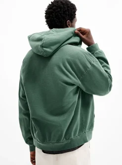 Lowercase logo faded zip-up hoodie