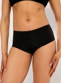 Low-rise boyshort bikini bottom