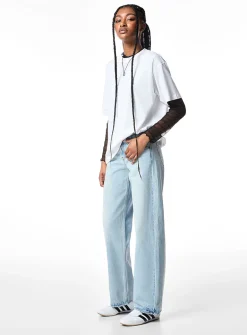 Low-rise loose jean