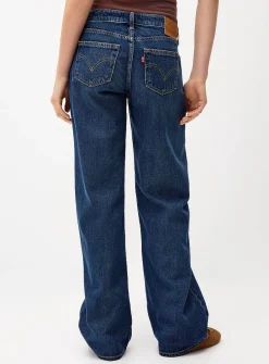 Low-rise wide-leg jean