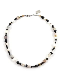 Luan colourful beads and pearls necklace