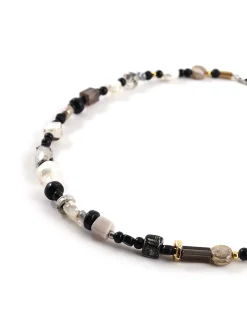 Luan colourful beads and pearls necklace