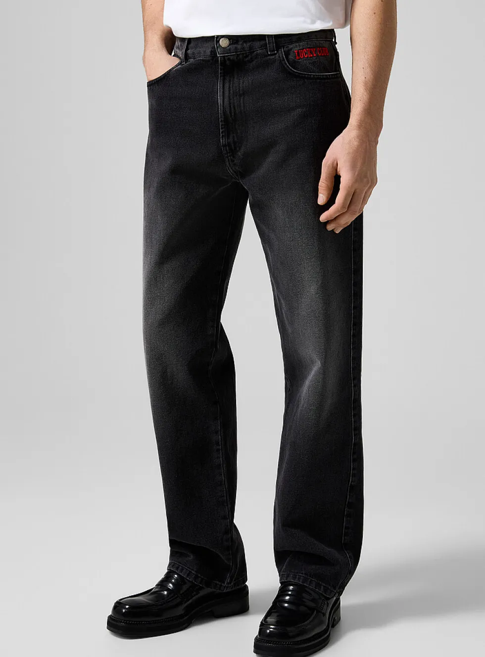 Lucky Stars and Lucky Strikes rhinestone pockets jean
