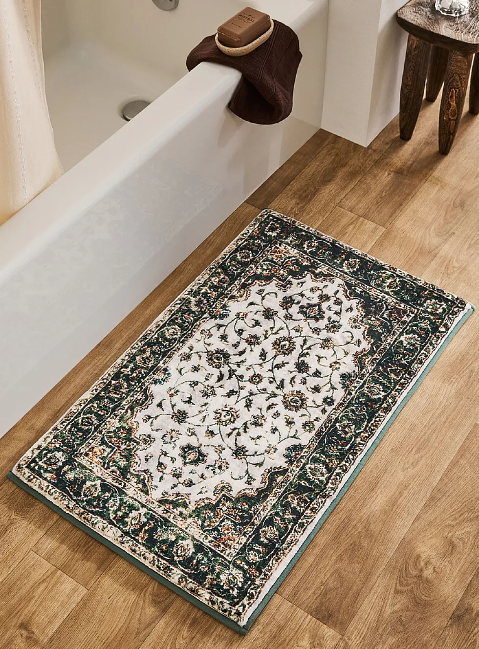 Lush garden memory foam bath mat