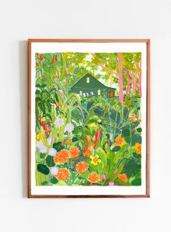 Lush vegetable garden art print