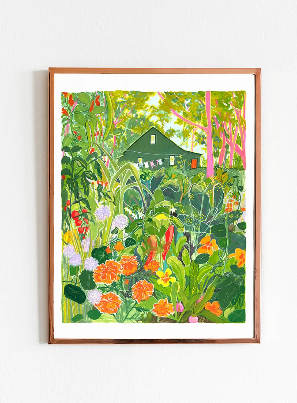 Lush vegetable garden art print