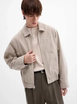 Luther mini-check Harrington jacket