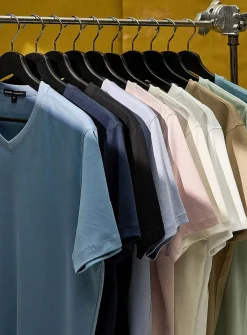 Luxurious Pima cotton V-neck T-shirt