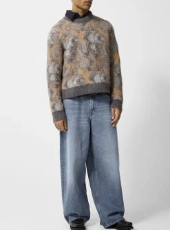 Lyon extra-wide-leg faded jean