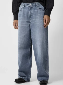 Lyon extra-wide-leg faded jean