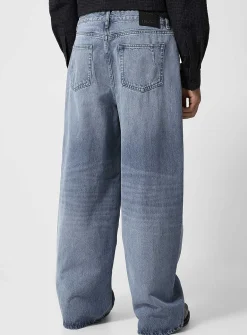 Lyon extra-wide-leg faded jean