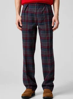 Madras checkers pleated pant