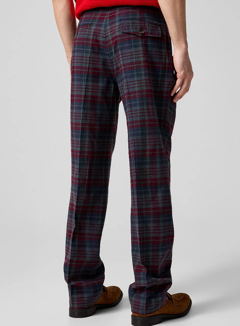 Madras checkers pleated pant