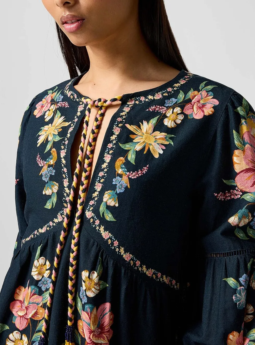 Maira floral print flowy minidress