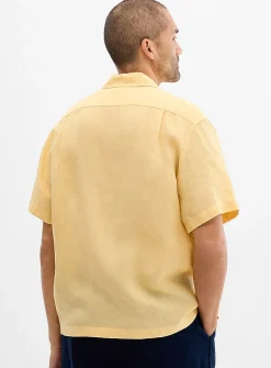 Maize pure linen camp shirt