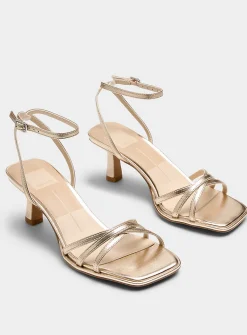 Manji crisscross straps heeled sandals