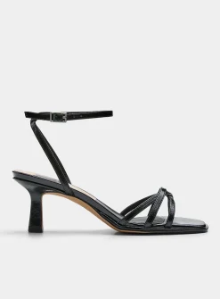 Manji crisscross straps heeled sandals