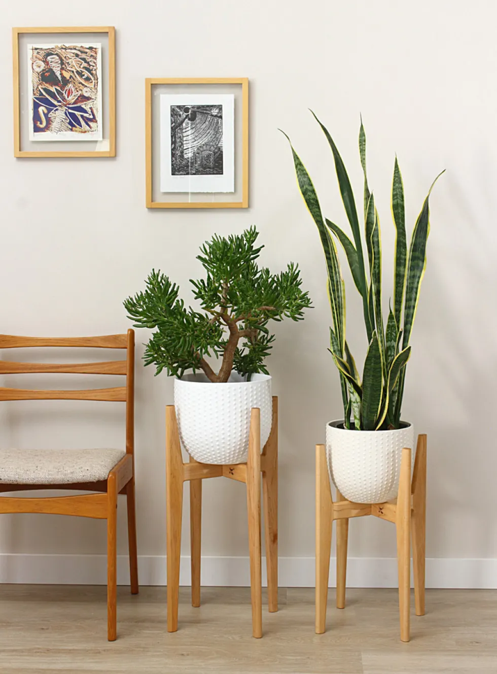 Maple plant stand