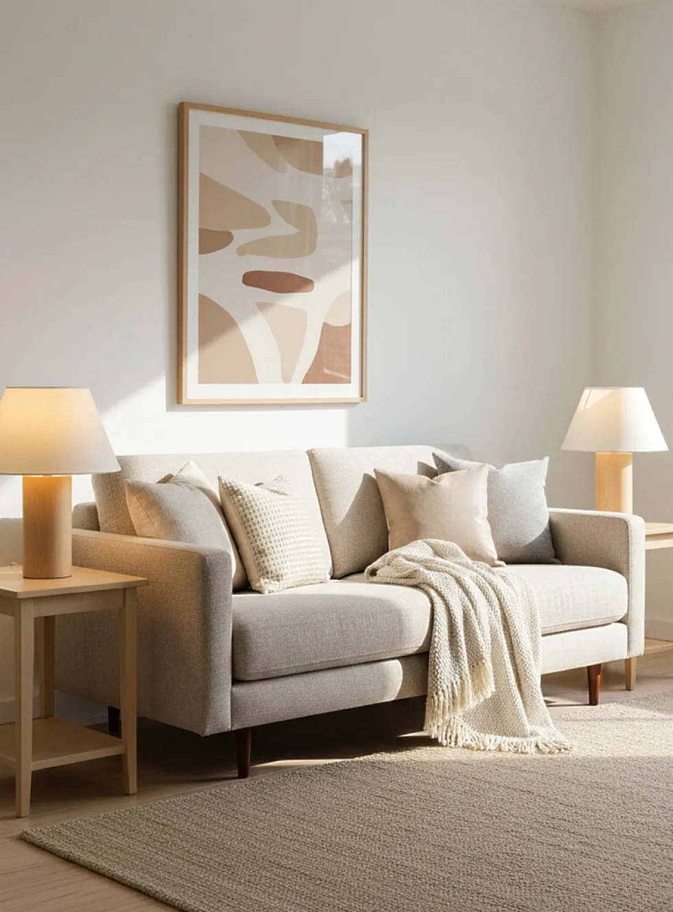 Maple wood table lamps