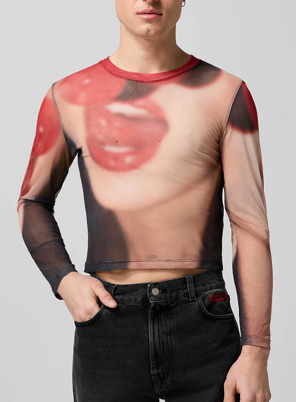 Maraschino Madness printed mesh T-shirt