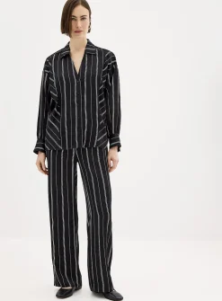 Marcela contrasting stripes satin shirt