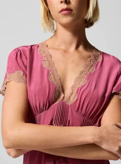 Marlice ribboned V-neck dress