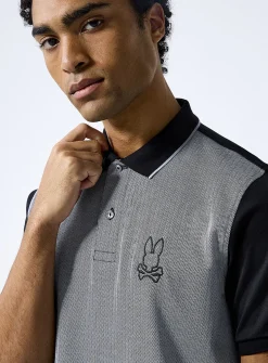 Marlo herringbone jacquard polo