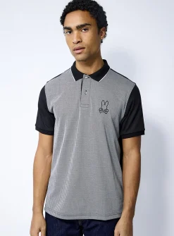 Marlo herringbone jacquard polo