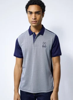 Marlo herringbone jacquard polo