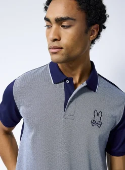 Marlo herringbone jacquard polo