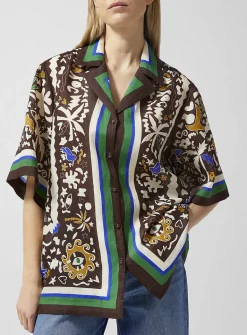 Maroc painted shapes pure ramie shirt