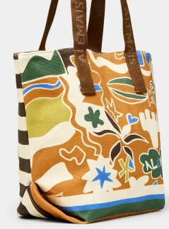 Maroc warm canvas tote bag