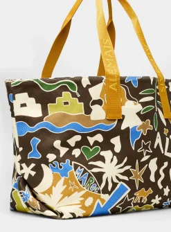 Maroc warm canvas XL tote bag