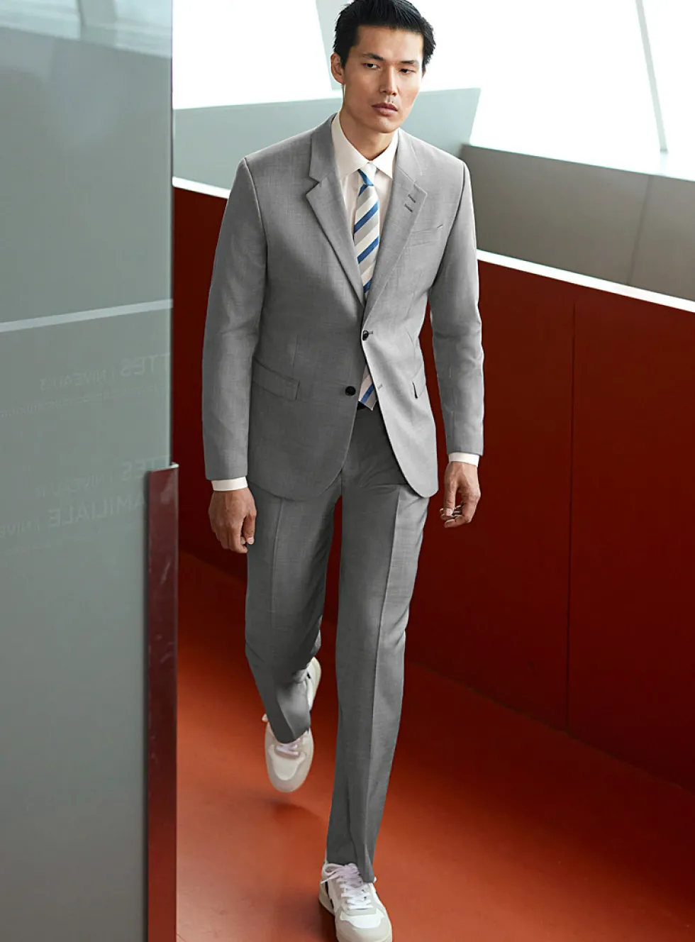 Marzotto wool chambray suit
