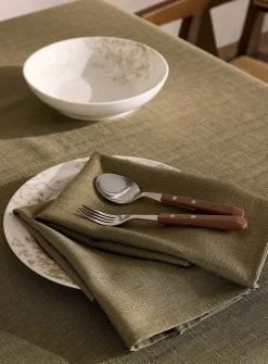 Matcha green jacquard napkins