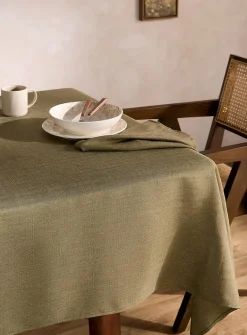 Matcha green jacquard tablecloth