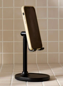 Matte black mobile phone stand