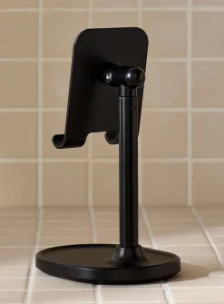 Matte black mobile phone stand