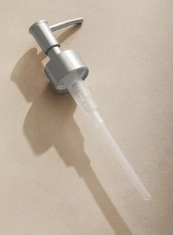 Matte silver soap pump
