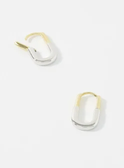 Maude two-tone oval hoops