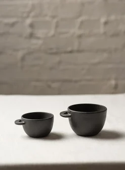 Meander matte stoneware coffee mug