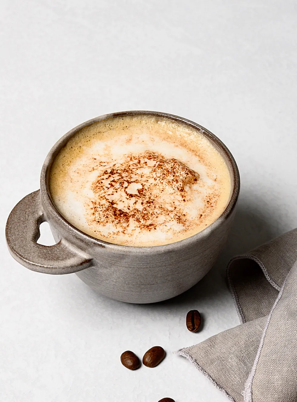Meander stoneware cappuccino cup