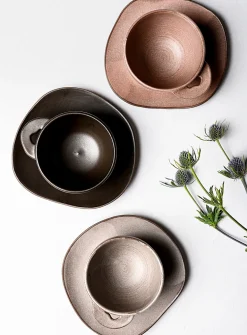 Meander stoneware cappuccino cup
