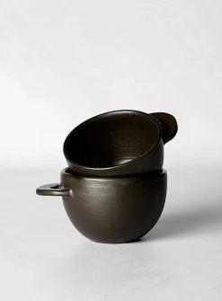Meander stoneware cappuccino cup
