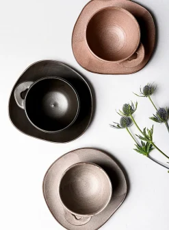 Meander stoneware cappuccino cup