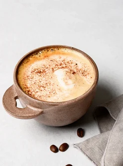 Meander stoneware cappuccino cup