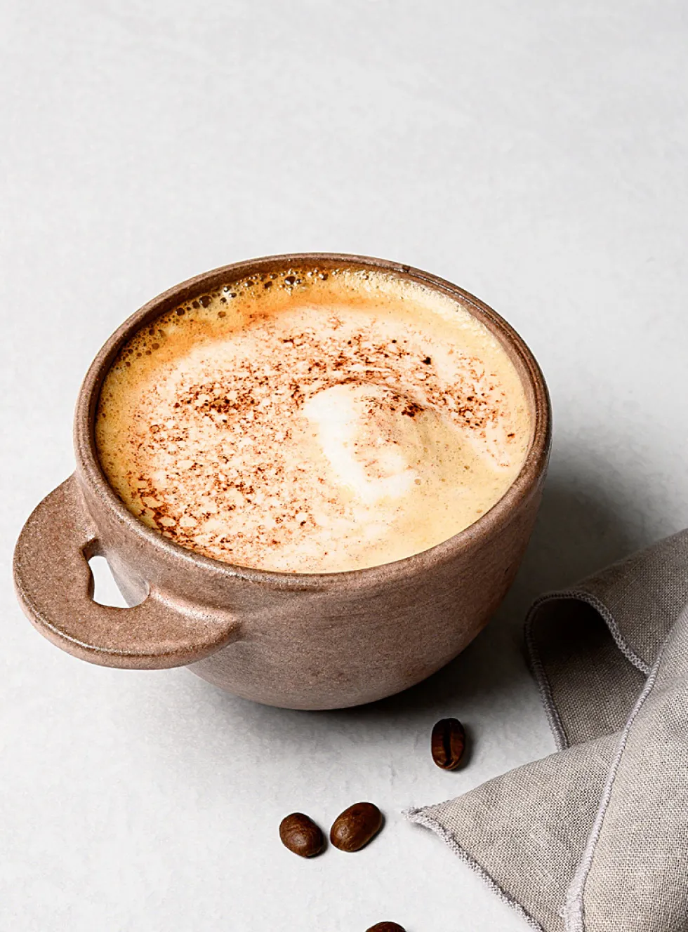 Meander stoneware cappuccino cup