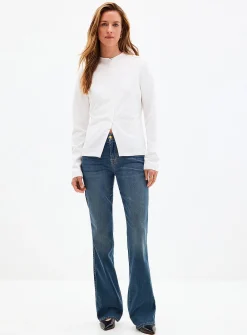 Medium indigo contrast seams Kimmie jean