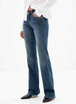 Medium indigo contrast seams Kimmie jean