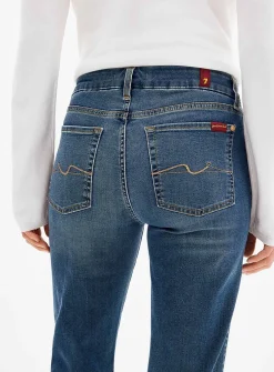 Medium indigo contrast seams Kimmie jean